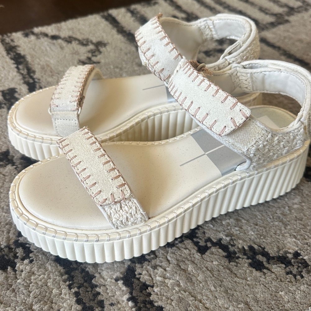 Dolce Vita Cream Platform Sandals